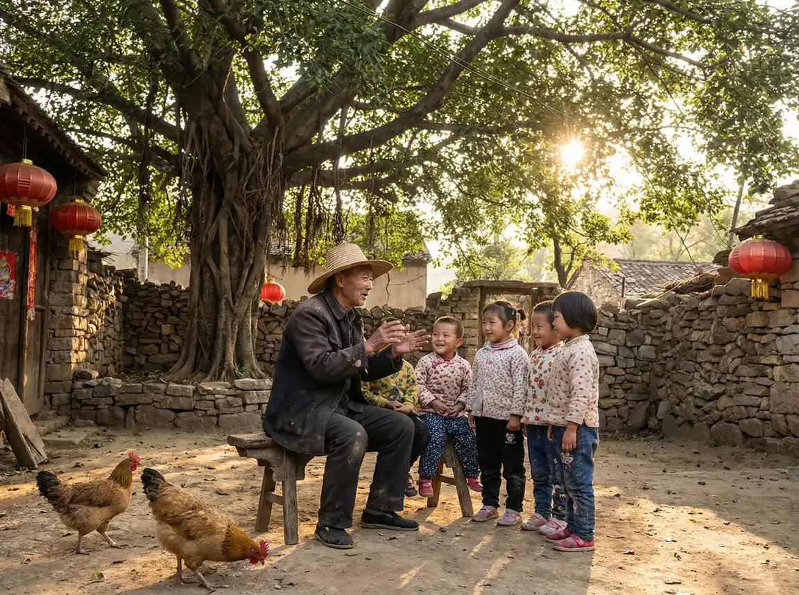 老人在大榕树下给孩子们讲故事 - 致命诱惑完整电影无删减在线播放 乡村记忆